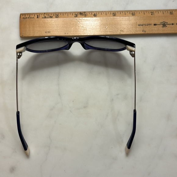 FURLA SUNGLASSES SFU257K 53-18-135 T31P Navy Blue Gold Metal Lightweight Women’s